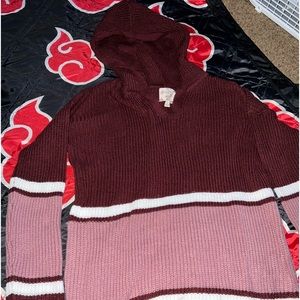 Hippie rose hooded sweater